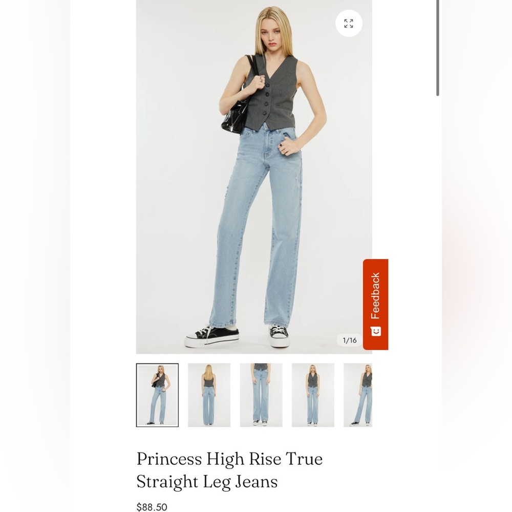 KanCan High Rise straight leg jeans